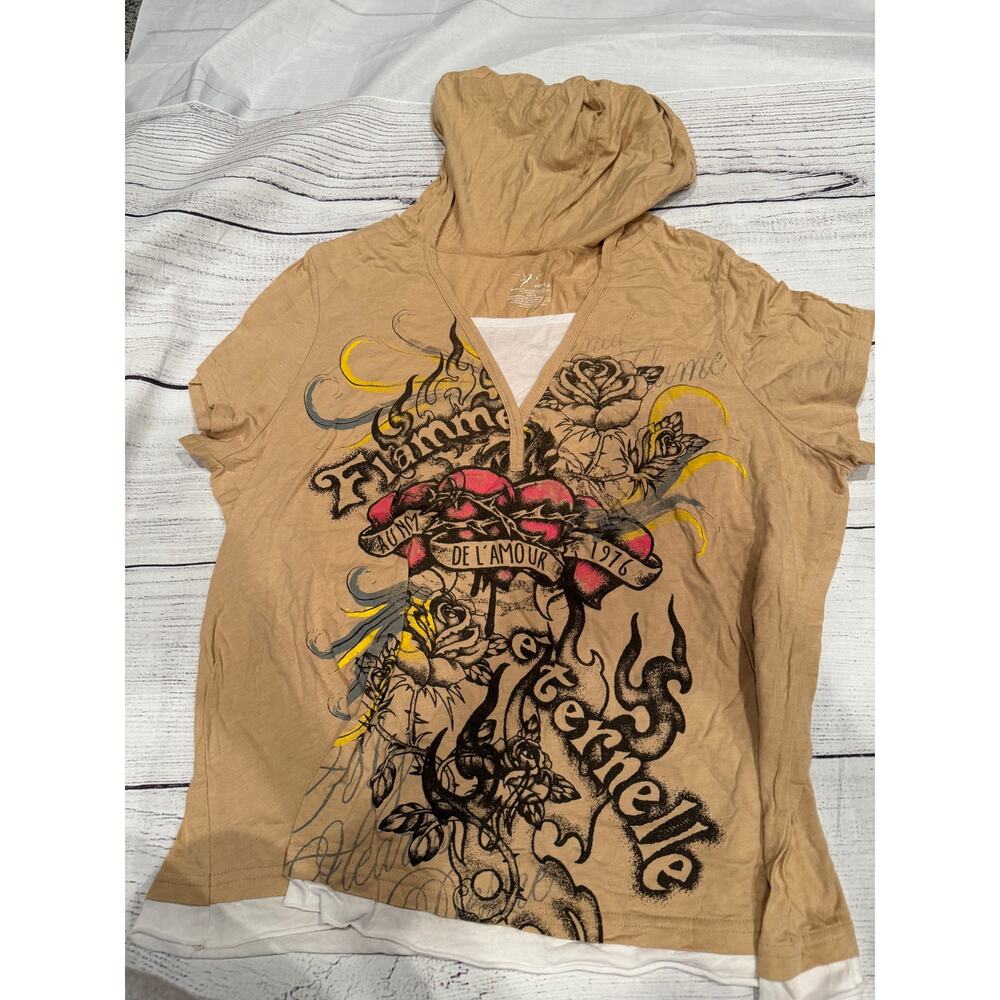 Vintage Venezia Hooded T shirt Size 18/20